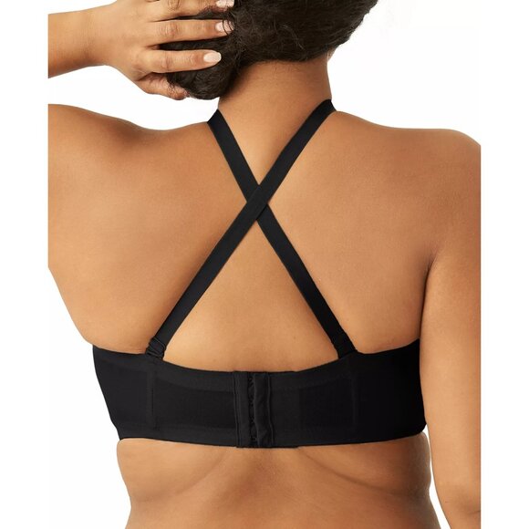 Wacoal Red Carpet Full Figure Underwire Strapless Bra Full Coverage Black 40DD - Picture 2 of 7